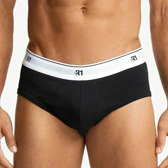 NWT - Simons Le31 - 3  pack Mens Briefs New in the Box - Cotton Black Size XXL - Picture 2 of 7